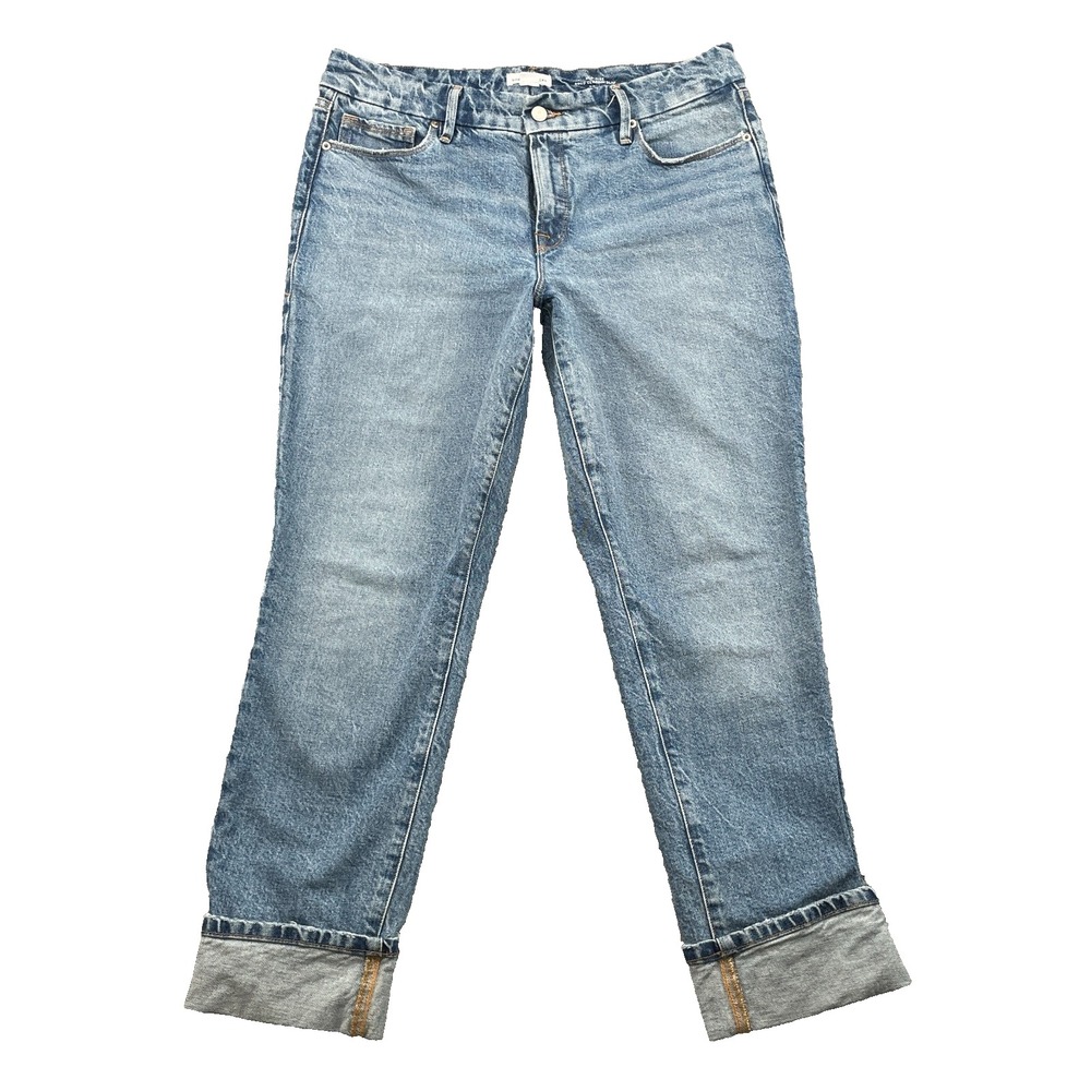 Good American Light Blue Straight Leg Jeans